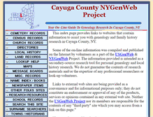 Tablet Screenshot of cayugagenealogy.org